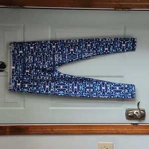 Reflex, Woman's, Sz Sm, 90 Degree Athletic Pants, Shades of Blue & White